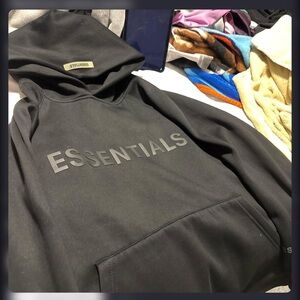 Essentials Charcoal Gray Hoodie